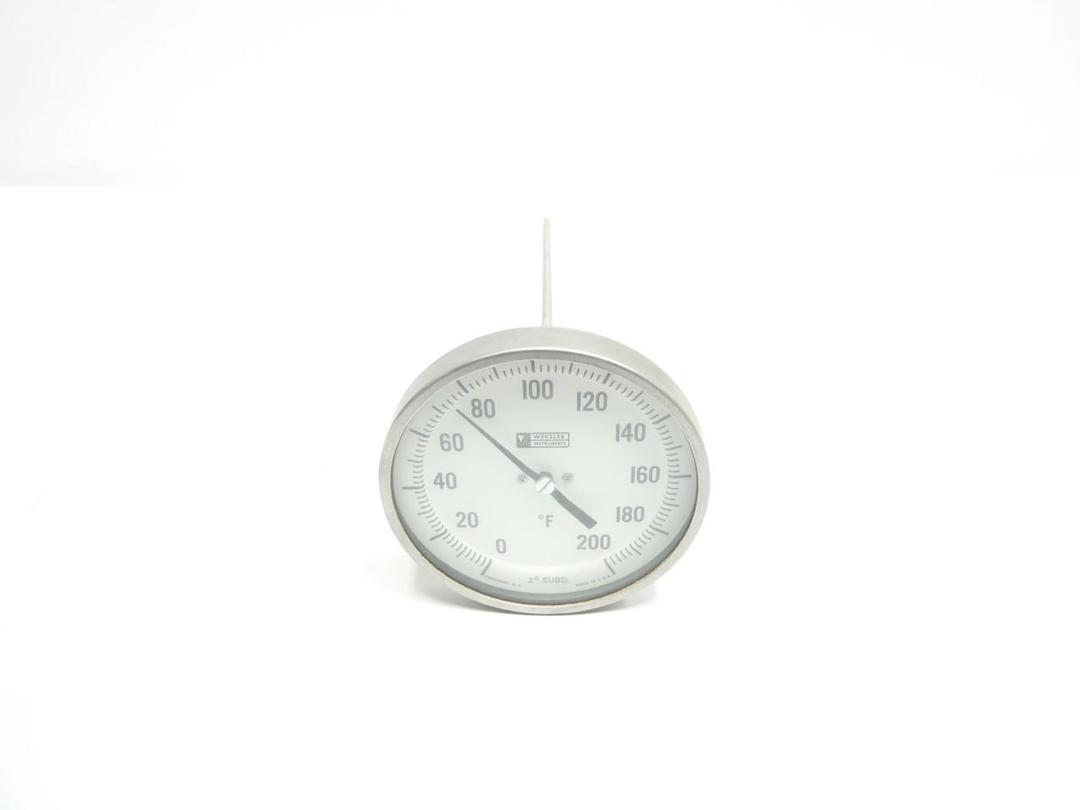 WEKSLER AF12 BIMETAL THERMOMETER 5IN 12IN 0-200F 1/2IN NPT