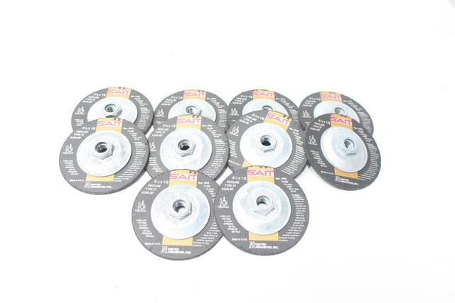 BOX OF 10 UNITED ABRASIVES 22130 CUTTING WHEEL 4-1/2IN X 1/8IN X 5/8-11