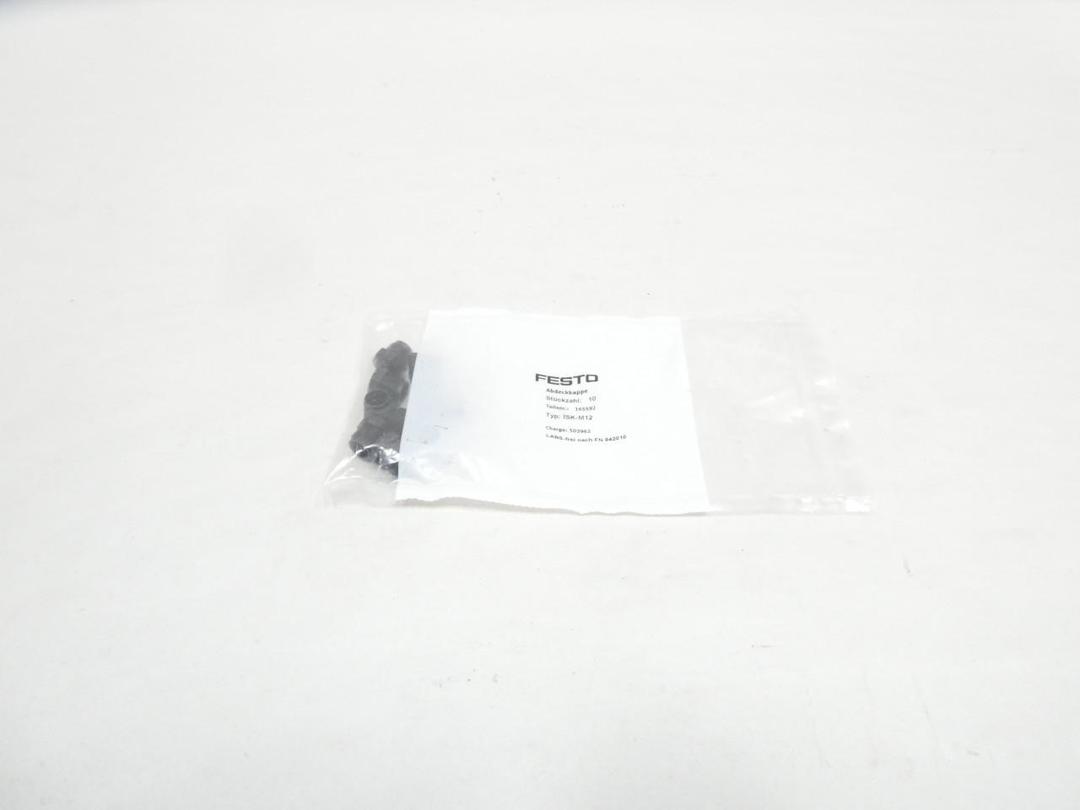 BAG OF 10 FESTO ISK-M12 165592 COVER CAPS