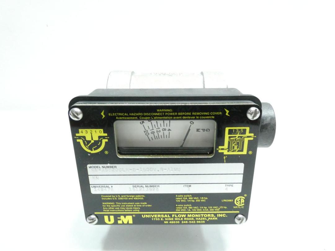 UFM MN-ASB20GLM-8-1500V.9-A1WU FLOW METER 3-15GPM 1IN NPT