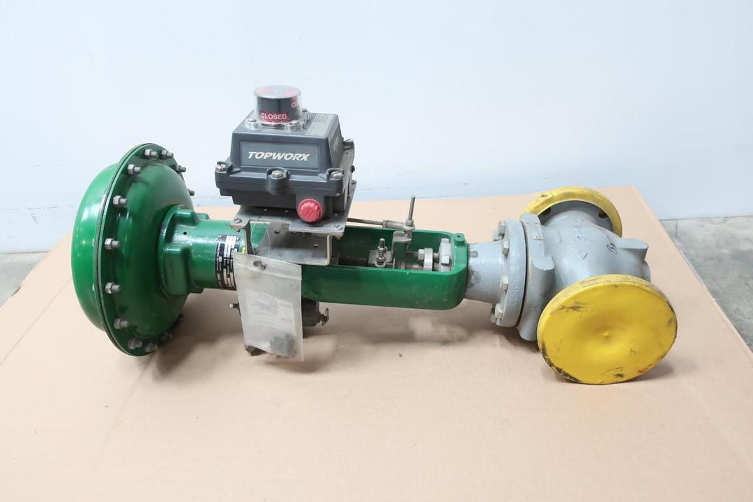 FISHER ET 667 SIZE 40 DXP-L21GNEB PNEUMATIC IRON CONTROL VALVE 2-1/2IN 125