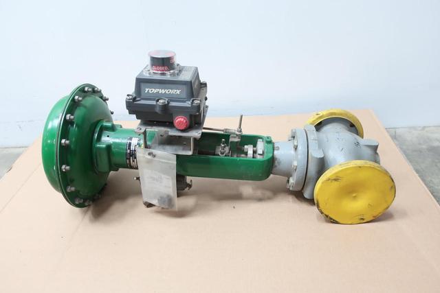 FISHER ET 667 SIZE 40 DXP-L21GNEB PNEUMATIC IRON CONTROL VALVE 2-1/2IN 125