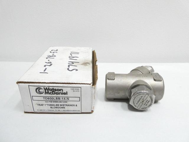 WATSON MCDANIEL TD600LSB-14-N STAINLESS THREADED STEAM TRAP 600PSI 1IN NPT