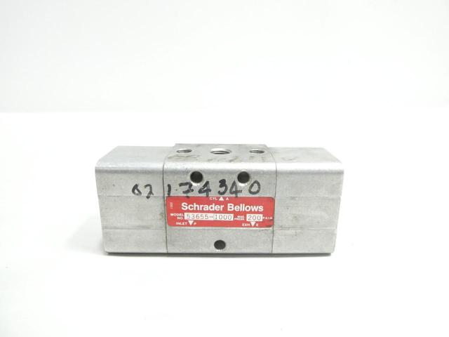 SCHRADER BELLOWS 53655-1000 DOUBLE REMOTE PILOT 1/4IN NPT 200PSI 