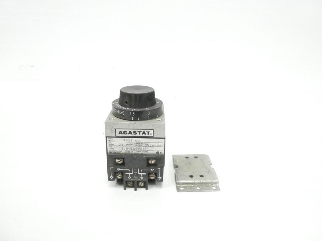 AGASTAT 7012OC TIME DELAY RELAY 1.5-15SEC 24V-DC