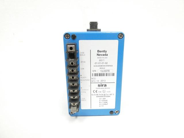 BENTLY NEVADA 86517-01-01-01-02 ACCELEROMETER INTERFACE MODULE