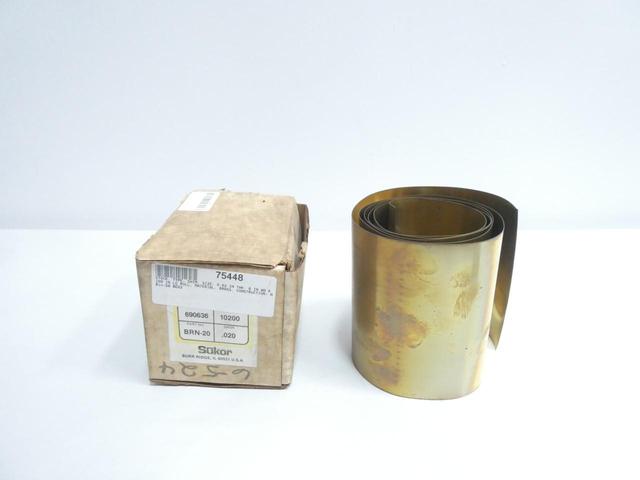 SUKOR BRN-20 10200 BRASS SHIM 6IN X 100IN X 0.02IN
