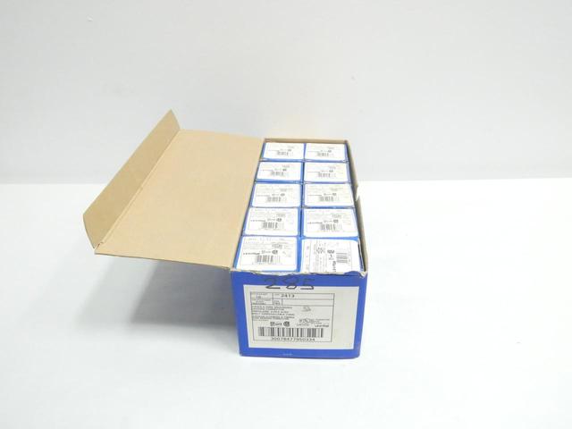 BOX OF 10 LEVITON 2413 RECEPTACLE 3P 4W 20A AMP 125/250V-AC