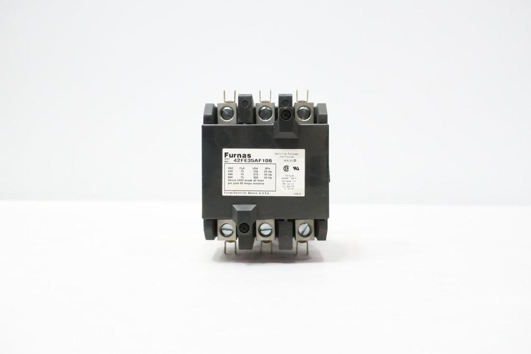 FURNAS 42FE35AF106 AC CONTACTOR 120V-AC 75A AMP