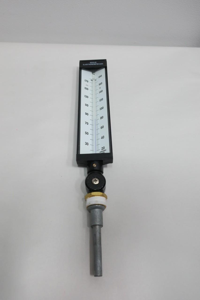 WEKSLER AS5L936 THERMOMETER 9IN 6IN 20-180F 1IN NPT