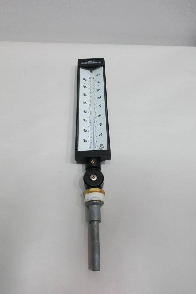 WEKSLER AS5L936 THERMOMETER 9IN 6IN 20-180F 1IN NPT