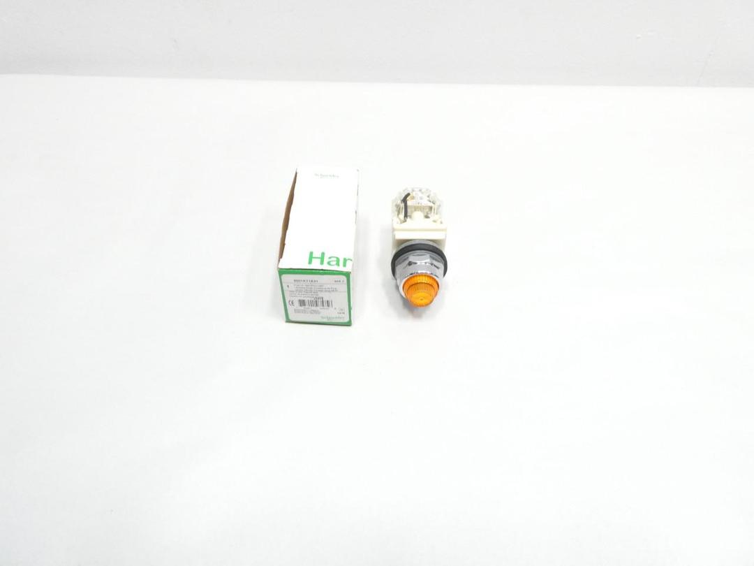 SCHNEIDER 9001KT1A31 AMBER PUSH-TO-TEST PILOT LIGHT 110-120V-AC