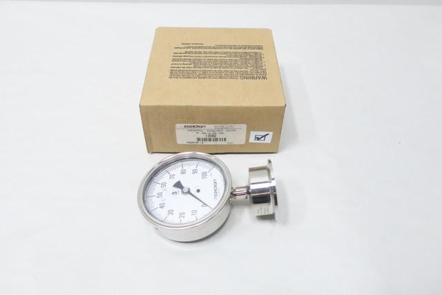 ASHCROFT 35-1032-S-20L-100# PRESSURE GAUGE 3-1/2IN 0-100PSI