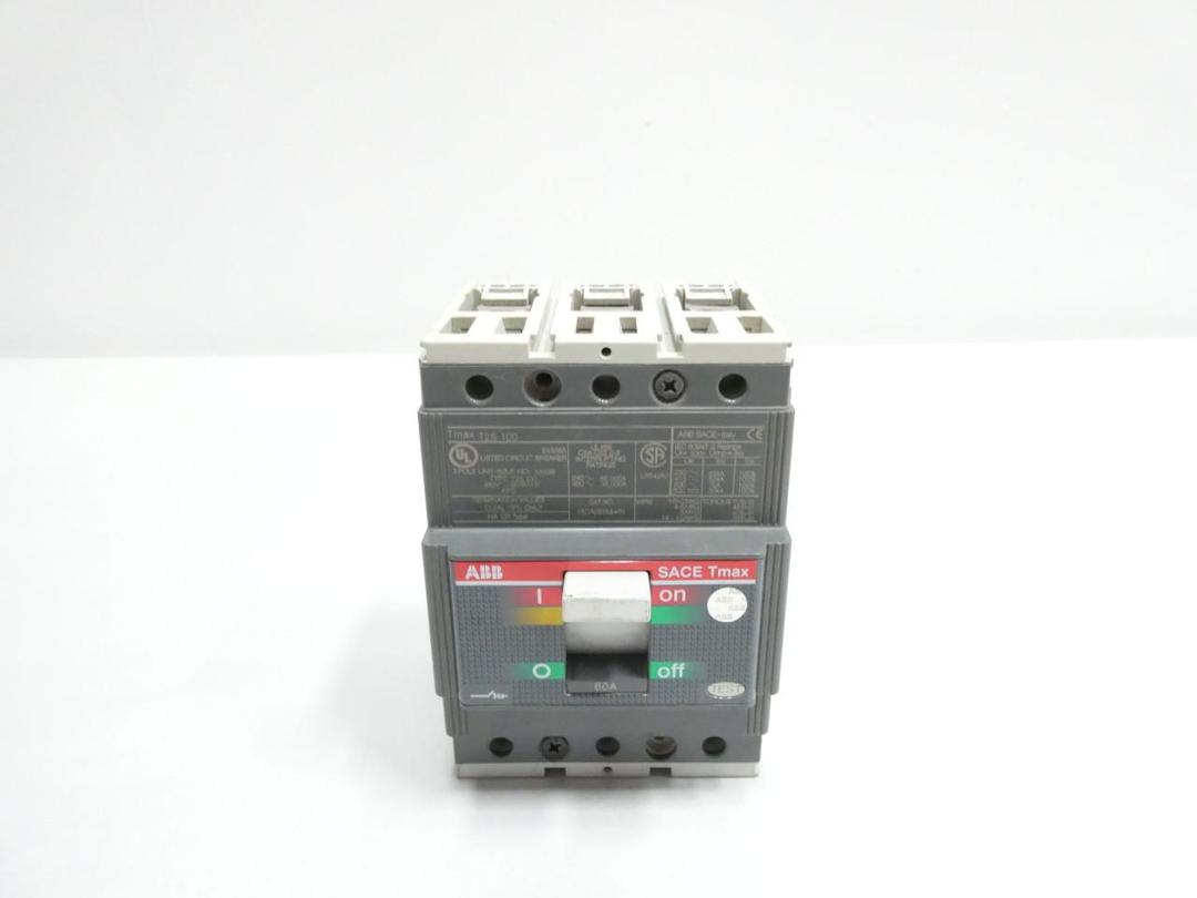 ABB TMAX T2S 100 SACE TMAX MOLDED CASE CIRCUIT BREAKER 3P 60A AMP 240/480V-AC
