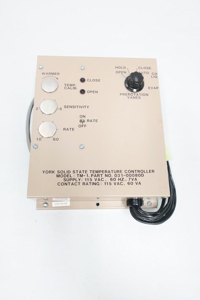 YORK TM-1 031-00080D SOLID STATE TEMPERATURE CONTROLLER 115V-AC