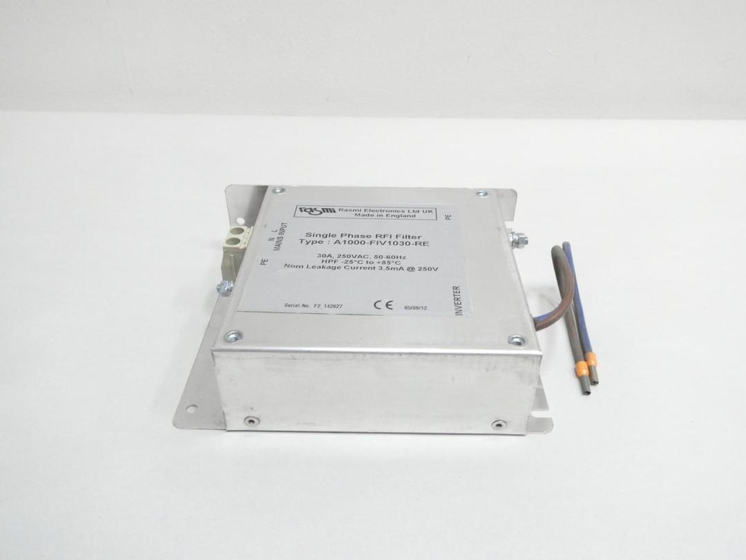RASMI A1000-FIV1030-RE SINGLE PHASE RFI FILTER 30A AMP 250V-AC