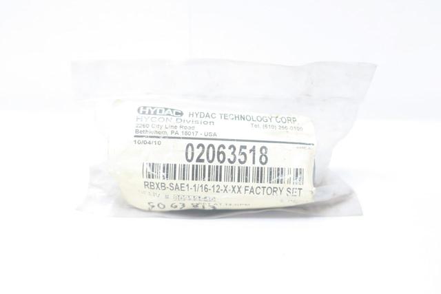 HYDAC 02063518 RBXB-SAE1-1/16-12-X-XX HYDRAULIC FLOW CONTROL VALVE 14GPM