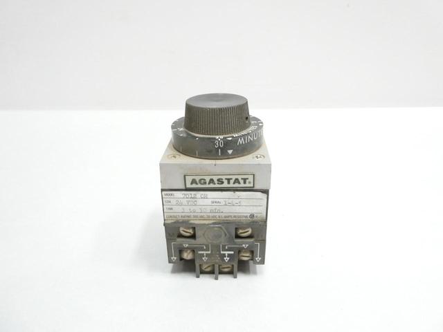 AGASTAT 7012 OH TIME DELAY RELAY 3-30MIN 24V-DC