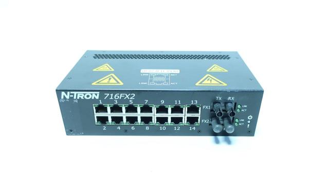 N-TRON 716FX2-ST-HV MANAGED INDUSTRIAL ETHERNET SWITCH 16 PORT
