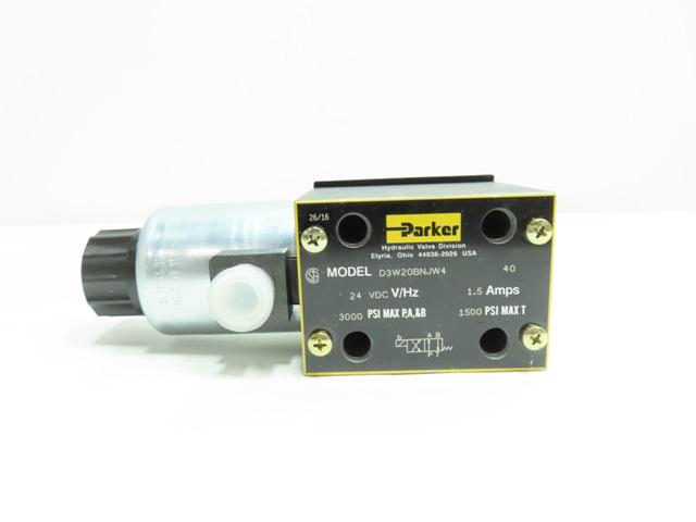 PARKER D3W20BNJW4 HYDRAULIC DIRECTIONAL CONTROL VALVE 3000PSI 24V-DC