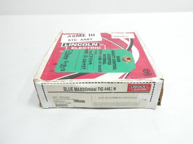 LINCOLN ED034323 BLUE MAX ORBITAL TIG 4462N WELDING WIRE 0.035IN 10LB