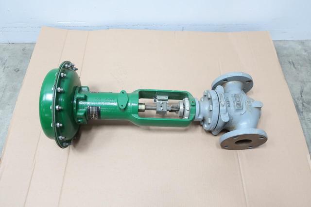FISHER ET 667 SIZE 40 PNEUMATIC IRON FLANGED CONTROL VALVE 2-1/2IN 125