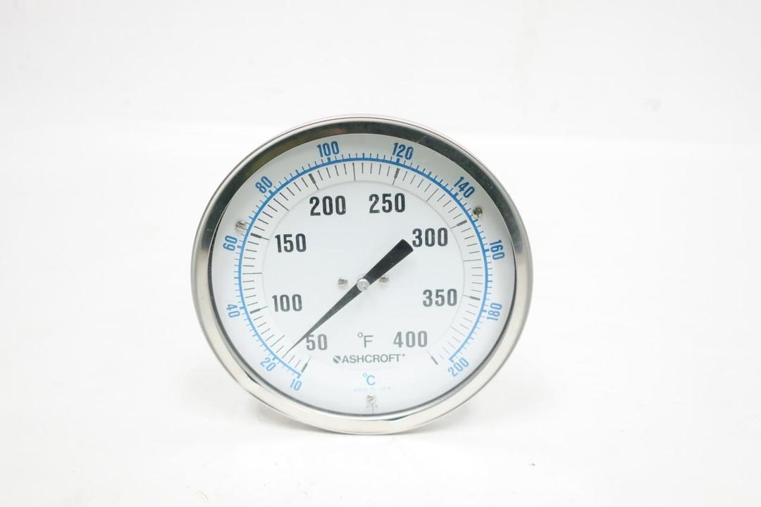 ASHCROFT 50EI60E180 BIMETAL THERMOMETER 5IN 18IN 50-400F 1/2IN NPT