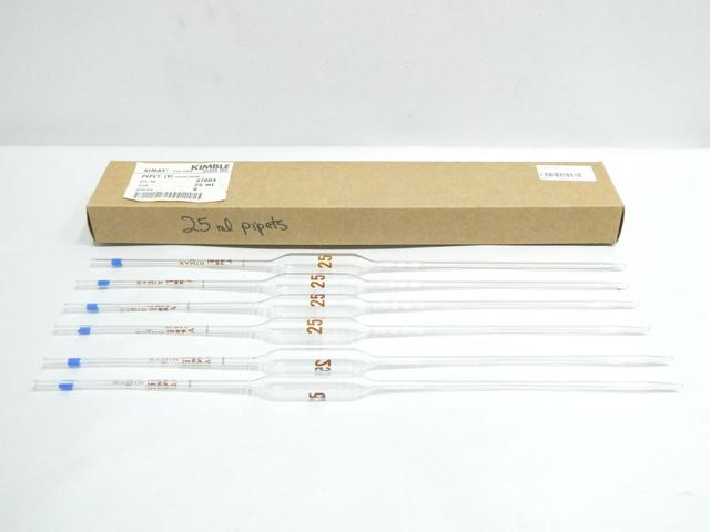 BOX OF 6 KIMBLE 37004 PIPETTE 25ML