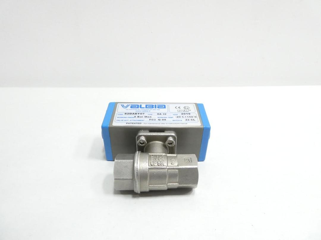VALBIA 82DAET07 WOG PNEUMATIC STAINLESS THREADED VALVE 1/2IN NPT