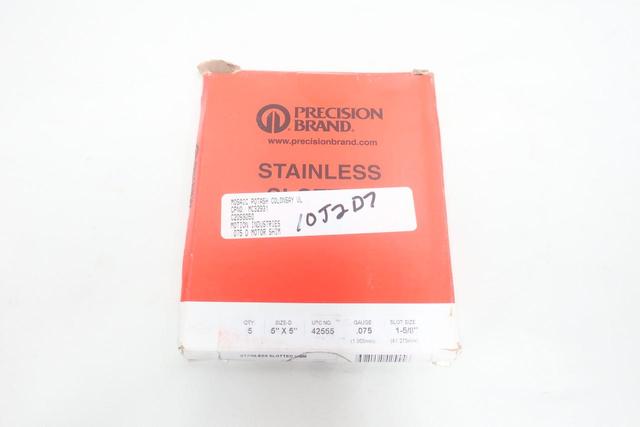BOX OF 5 PRECISION BRAND 42555 STAINLESS SHIM 5IN X 5IN 0.075IN 1-5/8IN