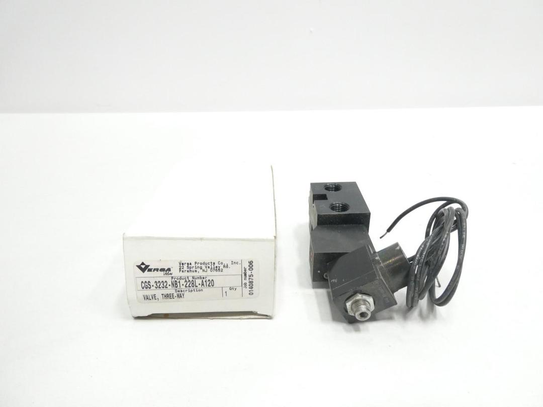 VERSA CGS-3232-NB1-228L-A120 SOLENOID VALVE 120V-AC 1/4IN NPT