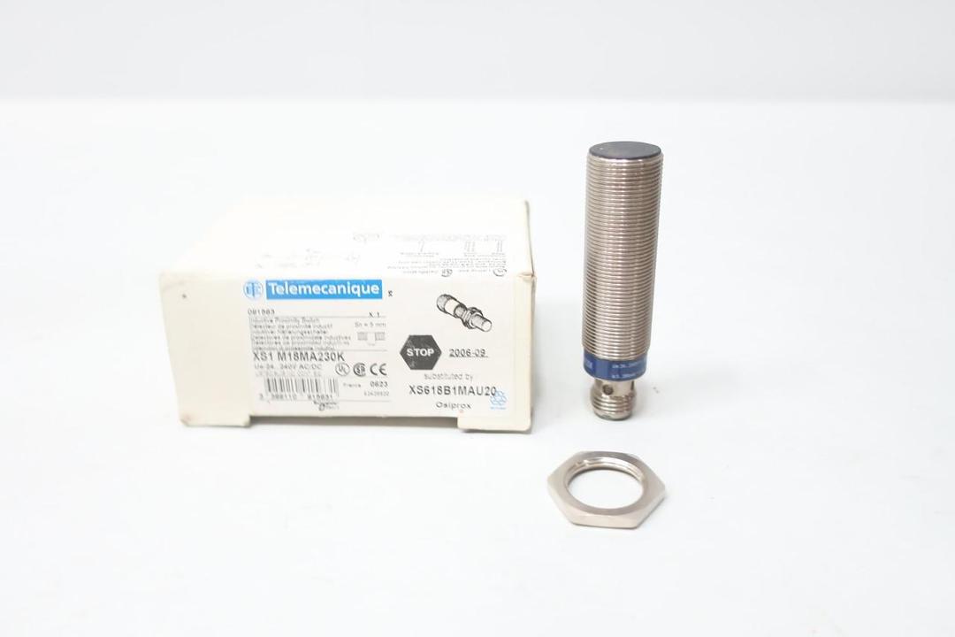 TELEMECANIQUE XS1 M18MA230K PROXIMITY SENSOR 24-240V-AC/DC