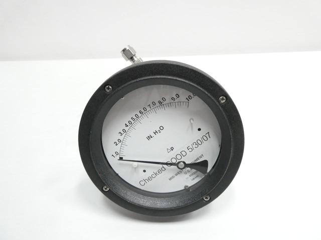 MID-WEST 130PC-23-FO PRESSURE GAUGE 4-1/2IN 1/4IN NPT 0-10IN-H2O