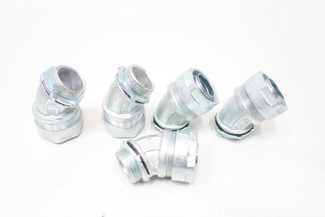 BOX OF 5 EGS O-Z/GEDNEY 4Q-4100 IRON LIQUIDTIGHT CONDUIT CONNECTOR 1IN