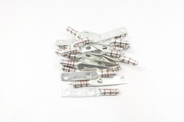 BOX OF 25 PANDUIT LCC2-38-Q TWO HOLE LONG BARREL COPPER LUG 2AWG