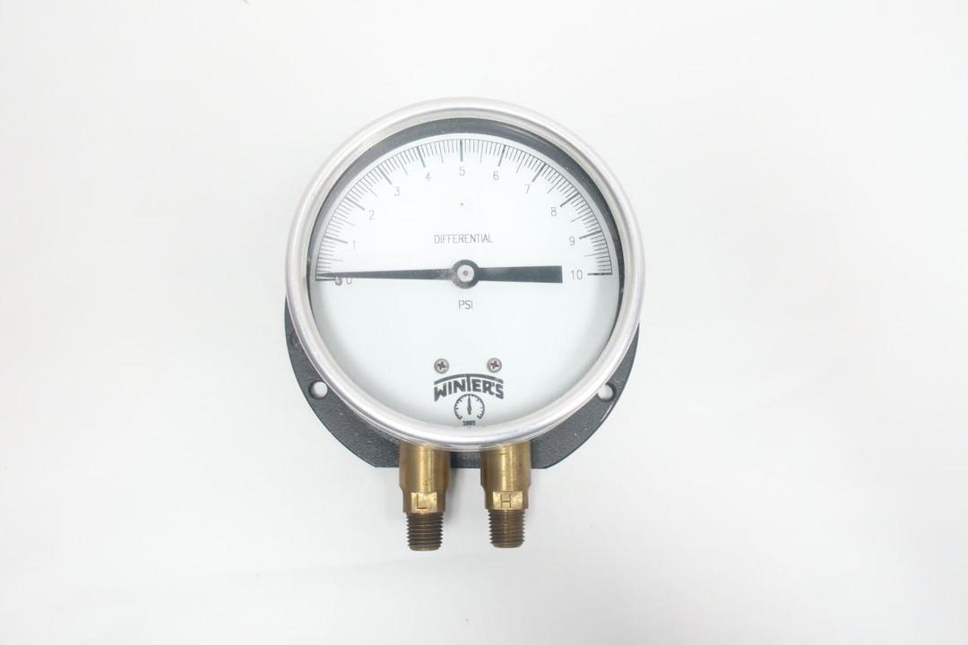 WINTERS 100-2DF DIFFERENTIAL PRESSURE GAUGE 4-1/2IN 0-10PSI 1/4IN NPT