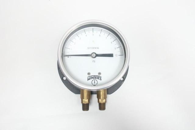 WINTERS 100-2DF DIFFERENTIAL PRESSURE GAUGE 4-1/2IN 0-10PSI 1/4IN NPT