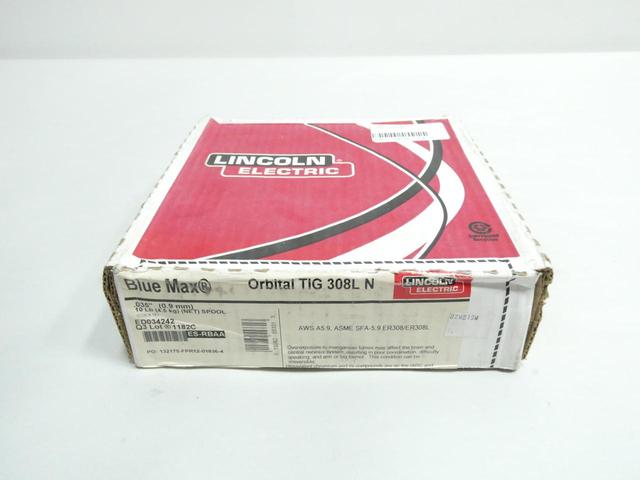 LINCOLN ED034242 BLUE MAX ORBITAL TIG 308L N WELDING WIRE 0.035IN 10LB