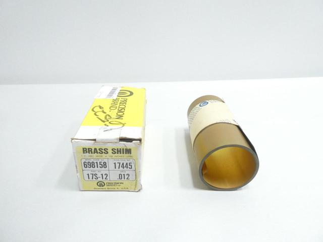 PRECISION 17S-12 17445 BRASS SHIM 6IN X 100IN X 0.012IN