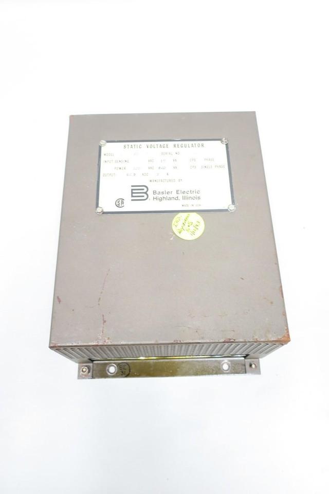 BASLER ELECTRIC SR4A1B05A3A STATIC VOLTAGE REGULATOR 480V-AC 62.5V-DC 10VA