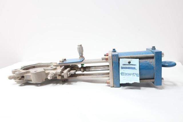 FABRI-VALVE C42 FV-C4200030000 PNEUMATIC STAINLESS KNIFE GATE VALVE 4IN 150