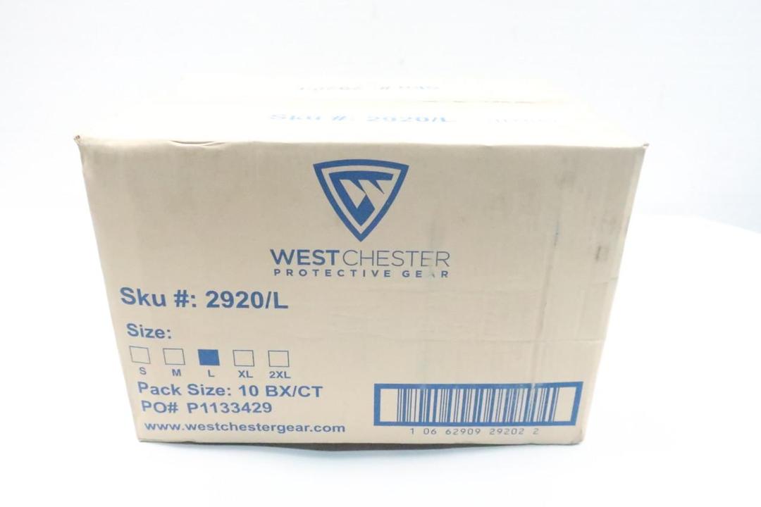 BOX OF 10BX WESTCHESTER 2920/L POSI SHIELD NITRILE GLOVE