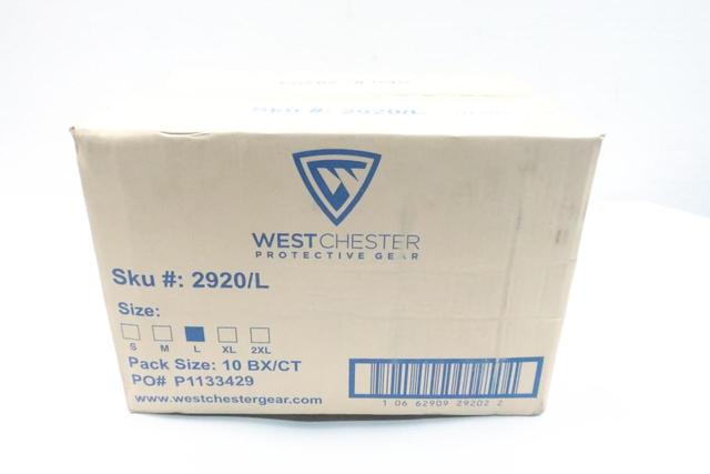 BOX OF 10BX WESTCHESTER 2920/L POSI SHIELD NITRILE GLOVE
