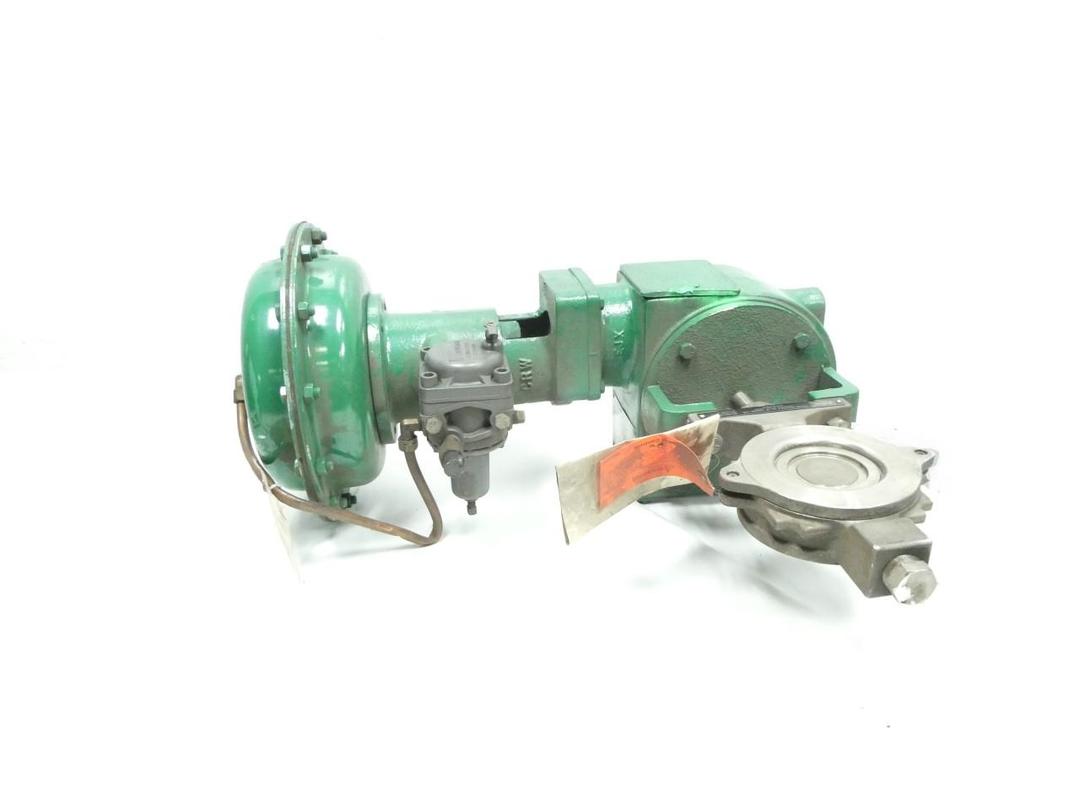 FISHER 8550 1052 SIZE 30 PNEUMATIC STAINLESS WAFER CONTROL VALVE 3IN 150