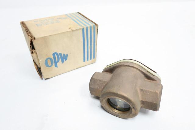 OPW 1431 VISI-FLO BRASS GLASS SIGHT FLOW INDICATOR 1/4IN