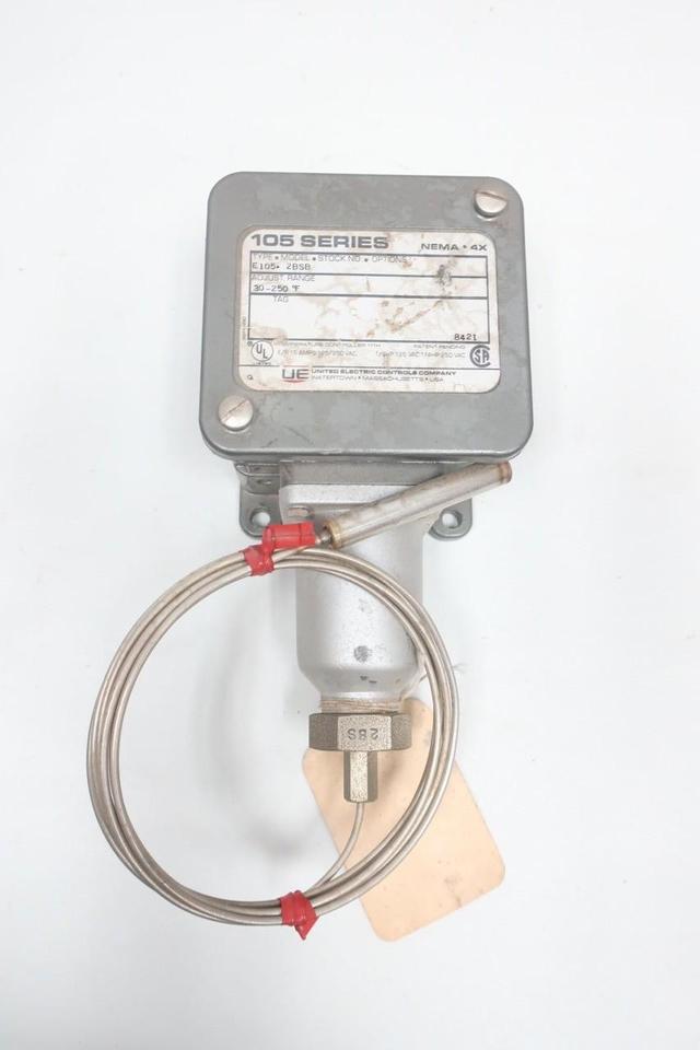 UE UNITED ELECTRIC E105-2BSB TEMPERATURE SWITCH 30-250F 125/250V-AC