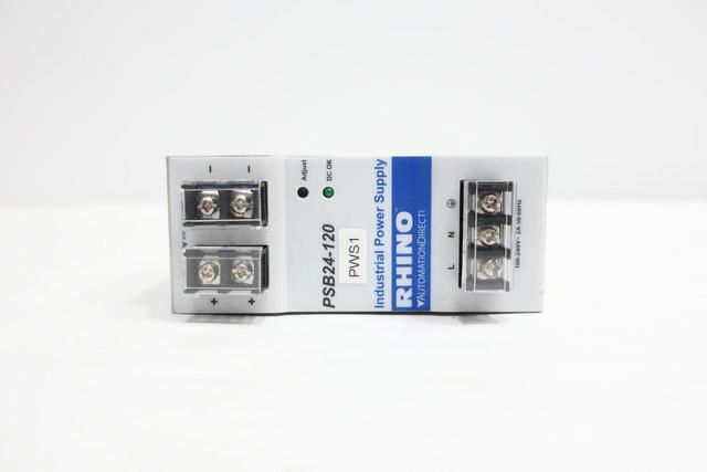 RHINO PSB24-120 POWER SUPPLY 100-240V-AC 5A 24V-DC