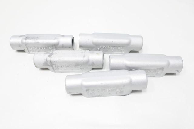 BOX OF 5 EGS OZ GEDNEY OZG C37 IRON C CONDUIT OUTLET BODY 1IN