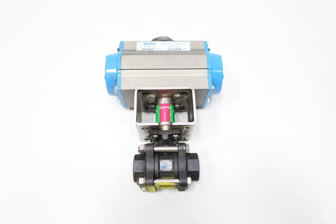 MARWIN 6723F-A UT-1-SR-05 PNEUMATIC STEEL THREADED BALL VALVE 3/4IN NPT