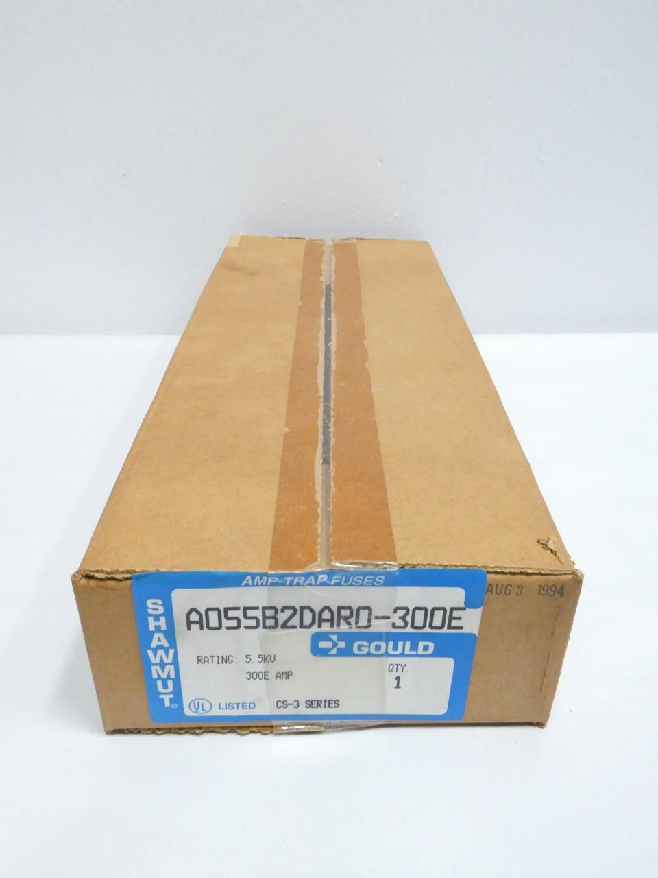 GOULD SHAWMUT A055B2DAR0-300E AMP-TRAP MEDIUM VOLTAGE FUSE 300E AMP 5.5KV-AC